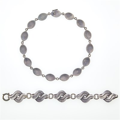 Lot 261 - Georg Jensen Silver Necklace and Spratling Bracelet