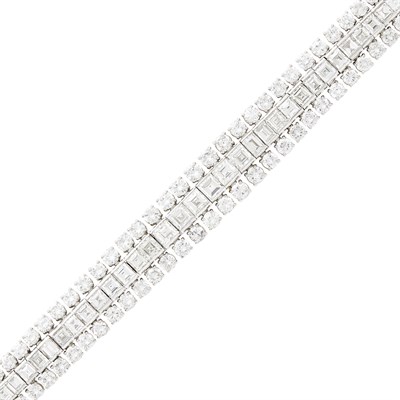Lot 188 - Van Cleef & Arpels Platinum and Diamond Bracelet