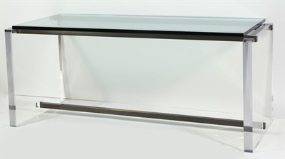 Lot 288 - Bronze and Lucite Desk Modern Height 30 1/2...