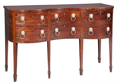 Lot 148 - George III Mahogany Serpentine Sideboard...