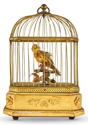 Lot 201 - Continental Automaton Singing Bird in...