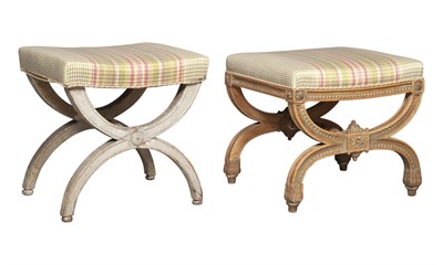 Lot 110 - Two Directoire Painted and Stained Taborets...