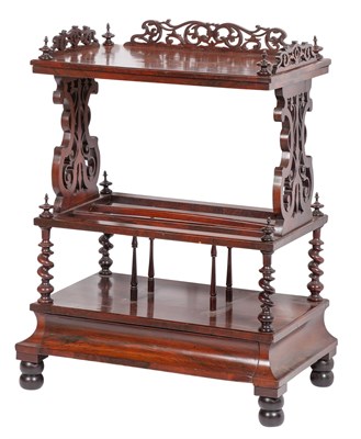 Lot 192 - Victorian Rosewood Étagère/Canterbury Height...