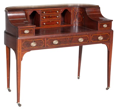 Lot 207 - George III Style Inlaid Mahogany Carlton House...