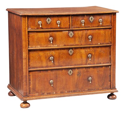 Lot 19 - George II Inlaid Oak and Walnut Chest of...