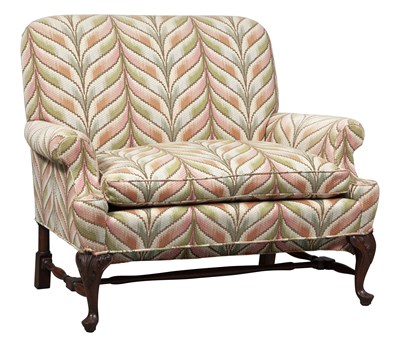 Lot 124 - George II Style Upholstered Mahogany Settee...