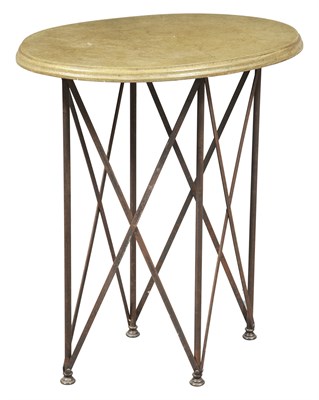 Lot 311 - Faux Marble and Patinated Metal Occasional...