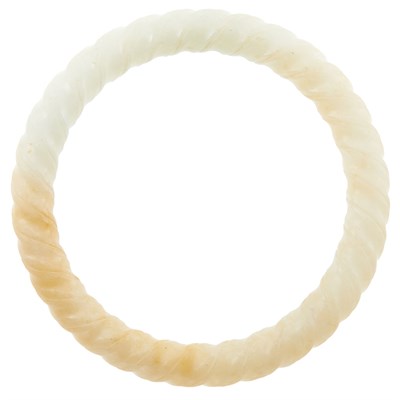 Lot 1072 - A Chinese White Jade Bangle Qing Dynasty Of...