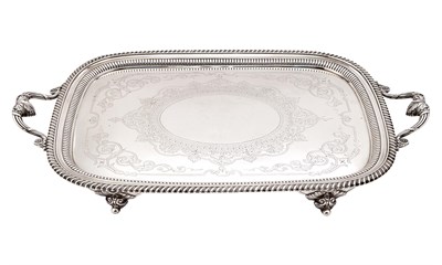 Lot 1228 - George III Sterling Silver Two-Handled Tray...