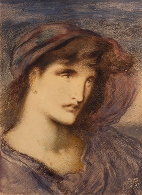 Lot 1011 - Simeon Solomon British, 1840-1905 Night, 1896...