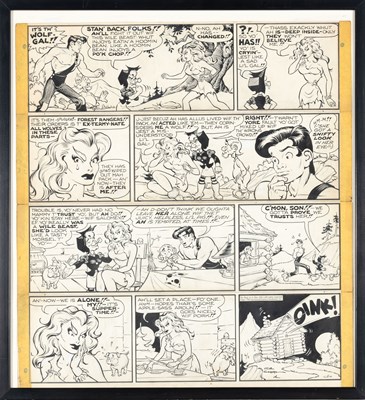 Lot 240 - CAPP, AL Original art for a Sunday comic strip...
