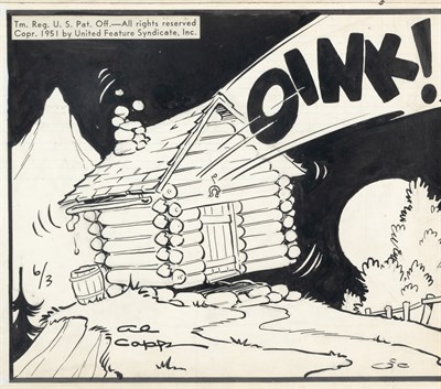 Lot 240 - CAPP, AL Original art for a Sunday comic strip...