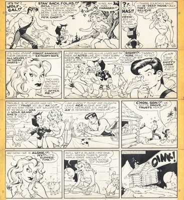 Lot 240 - CAPP, AL Original art for a Sunday comic strip...