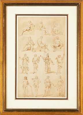 Lot 102 - Continental School 18th Century Figure Studies:...