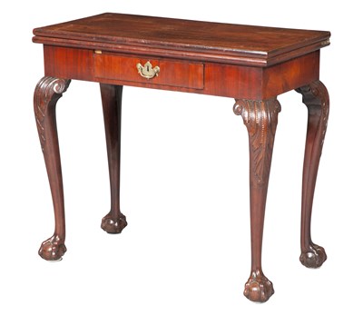 Lot 371 - George II Mahogany Card Table Height 29 inches,...