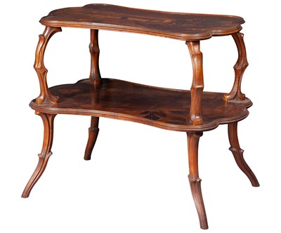 Lot 136 - Emile Gallé Art Nouveau Carved and Marquetry...