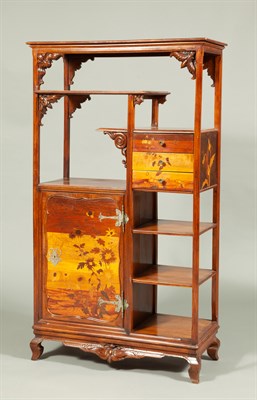 Lot 144 - Emile Gallé Art Nouveau Carved and Marquetry...