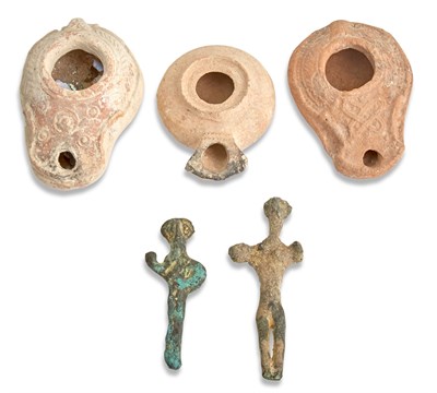Lot 325 - Two Syro-Hittite Bronze Age Bronze Figures...