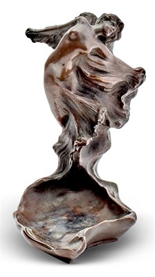 Lot 124 - American Art Nouveau Patinated Bronze Figural...