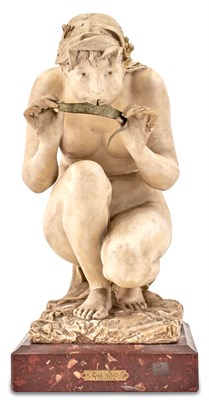 Lot 119 - Continental Art Nouveau Earthenware Figure of...