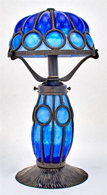 Lot 157 - Degué Art Deco Wrought-Iron and Blow-Out Glass...