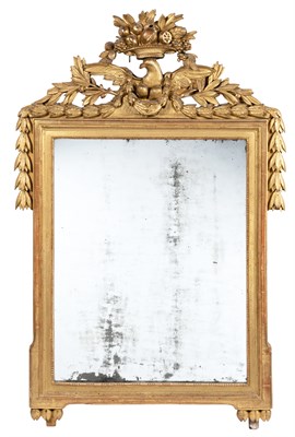 Lot 362 - Louis XVI Giltwood Mirror Last quarter 18th...
