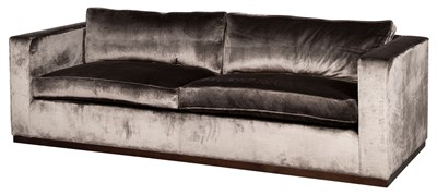Lot 273 - George Smith Upholstered Dark Stained Wood...