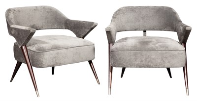 Lot 356 - Pair of George Smith Upholstered Mahogany...