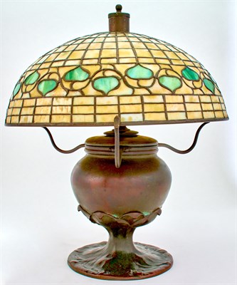 Lot 146 - Tiffany Studios Leaded Glass Acorn Lamp Shade...