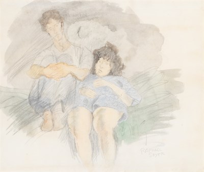 Lot 88 - Raphael Soyer American, 1899-1987 Two Figures...