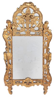 Lot 336 - Louis XV Provincial Giltwood Mirror 18th...