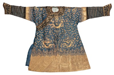 Lot 1008 - A Chinese Dragon Court Robe 19th Century Of...