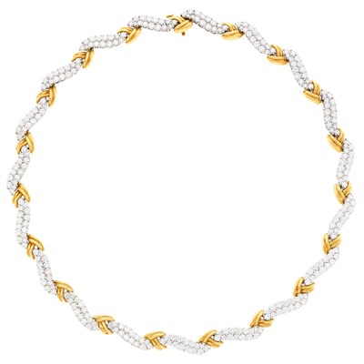 Lot 156 - Tiffany & Co. Platinum, Gold and Diamond Necklace