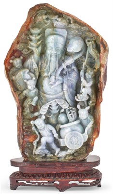 Lot 1082 - A Chinese Jadeite Carving 20th Century The...