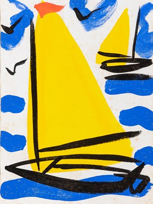 Lot 82 - Tom Slaughter American, b. 1955 Sailboat, 1989...