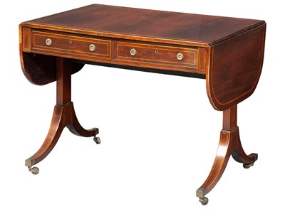Lot 376 - George III Inlaid Rosewood Sofa Table Height...
