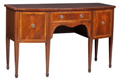 Lot 366 - George III Style Inlaid Mahogany Sideboard...