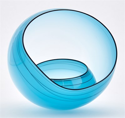 Lot 315 - Dale Chihuly Two-Piece Hand-Blown Glass Basket...