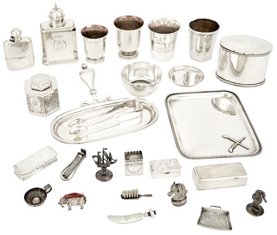 Lot 316 - Group of Silver and Silver Plated Table...