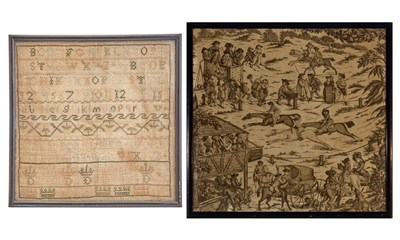 Lot 195 - English or Continental Needlework on Linen...