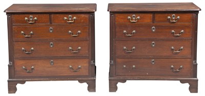 Lot 195 - Pair of George III Style Mahogany Chest of...