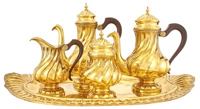 Lot 192 - Continental Sterling Silver-Gilt Tea and...
