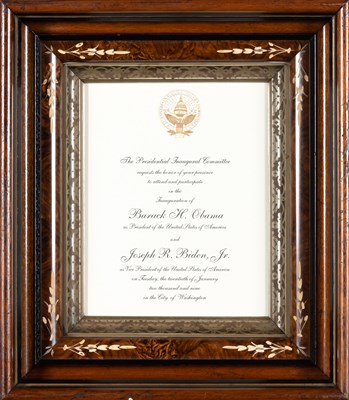 Lot 42 - [OBAMA/BIDEN INAUGURATION] Finely framed...