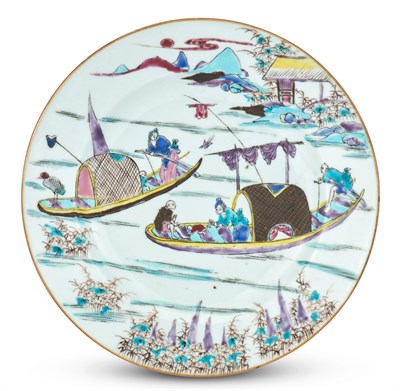 Lot 1118 - A Chinese Export Enameled Porcelain Plate...