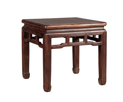 Lot 377 - A Chinese Hardwood Stool Qing Dynasty Height...
