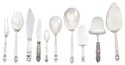 Lot 196 - Group of Georg Jensen Sterling Silver Acorn...