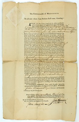 Lot 32 - HANCOCK, JOHN Printed document signed. Boston:...