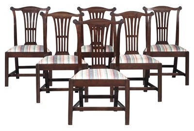 Lot 193 - Set of Six George III Mahogany Dining Chairs...