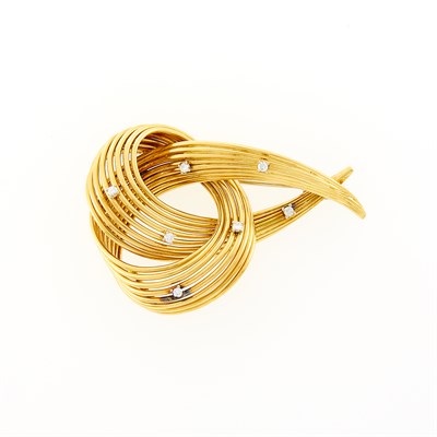 Lot 14 - Gold and Diamond Brooch