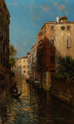 Lot 164 - Bernardo Hay Italian, 1864-1931 Venetian Canal...